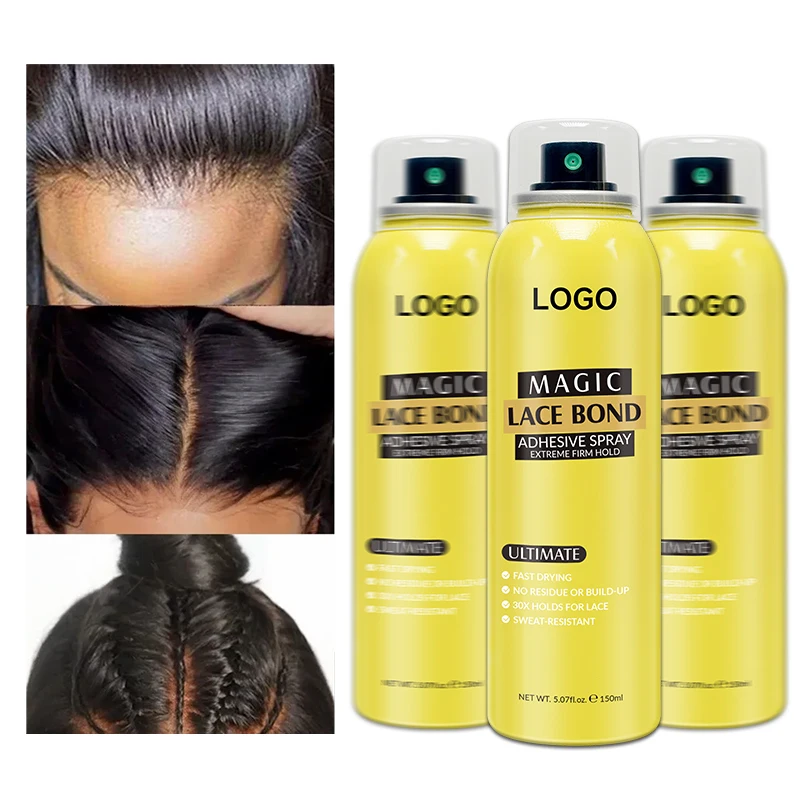 Custom OEM Wig Melting Spray Waterproof Adhesive Wig Glueless Spray Best Lace Melting Spray For Wig Adhesive