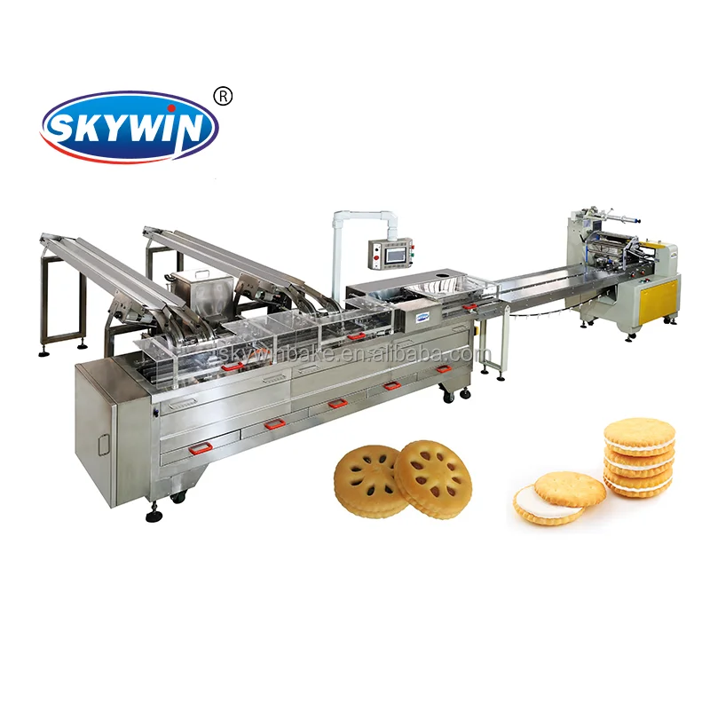 Industrial Sandwich Biscuits Making Machine Automatic Biscuit Production Line Small Scale Sandwich Biscuit Production Line