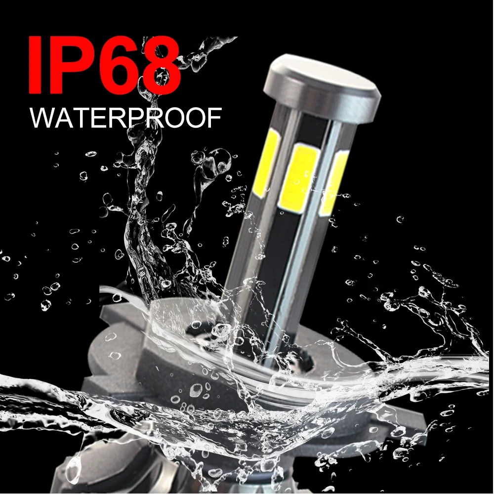 Vehicle parts Lighting System Faros IP68 Waterproof Lamp H1 H3 H11 H4 H7 9005 9006 Auto Led Headlight Bulbs Replaced Wholesale