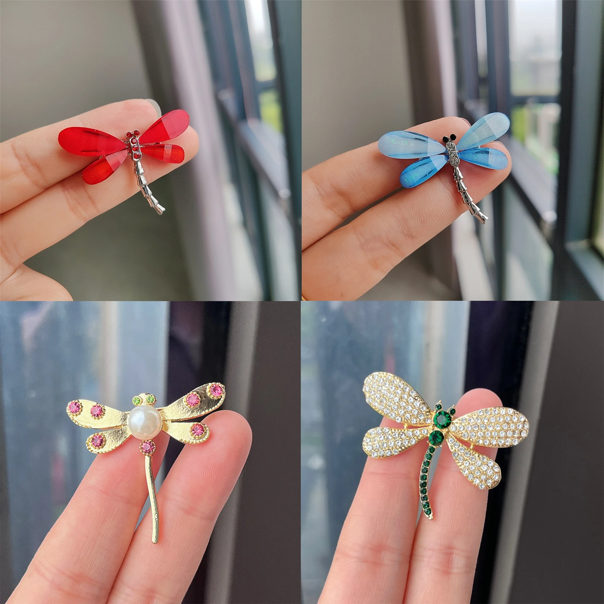 2024 New Wholesale Alloy Inlaid Pearl Shell Butterfly Brooch Fashion Animal Brooch Pins Jewelry Gift for Men Women
