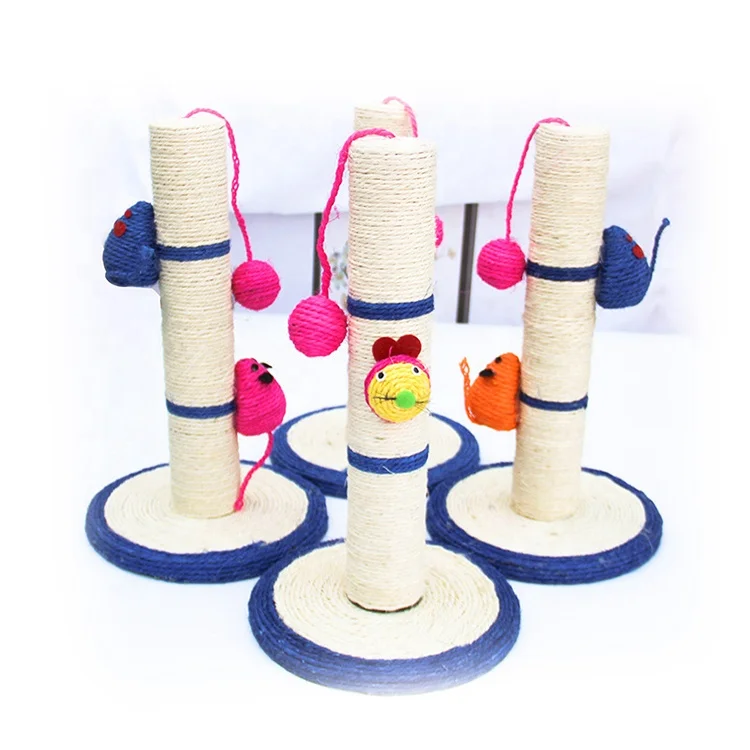 
Sisal Cat Tree Climbing Furniture Cat Claw Board Cat Scratching Post with Ball Mouse 