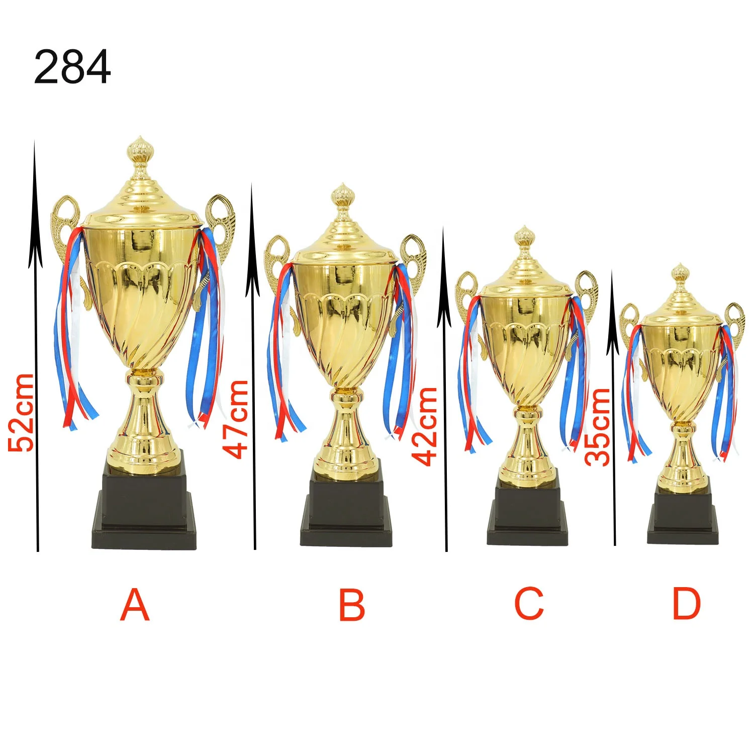 Трофей Кубок для чемпионата по футболу Copa Trofeo с логотипом под заказ золотые металлические большие роскошные награды трофей