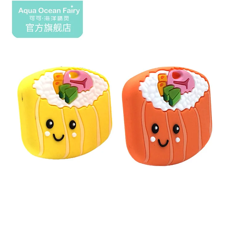 BPA Free Wholesale Customized Sushi Silicone Teether Baby Silicone Teether Toy