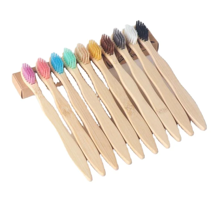 Hotel Disposable Toothbrush Bamboo Charcoal Soft Bristled Toothbrush Bathroom Items For Toothbrushes