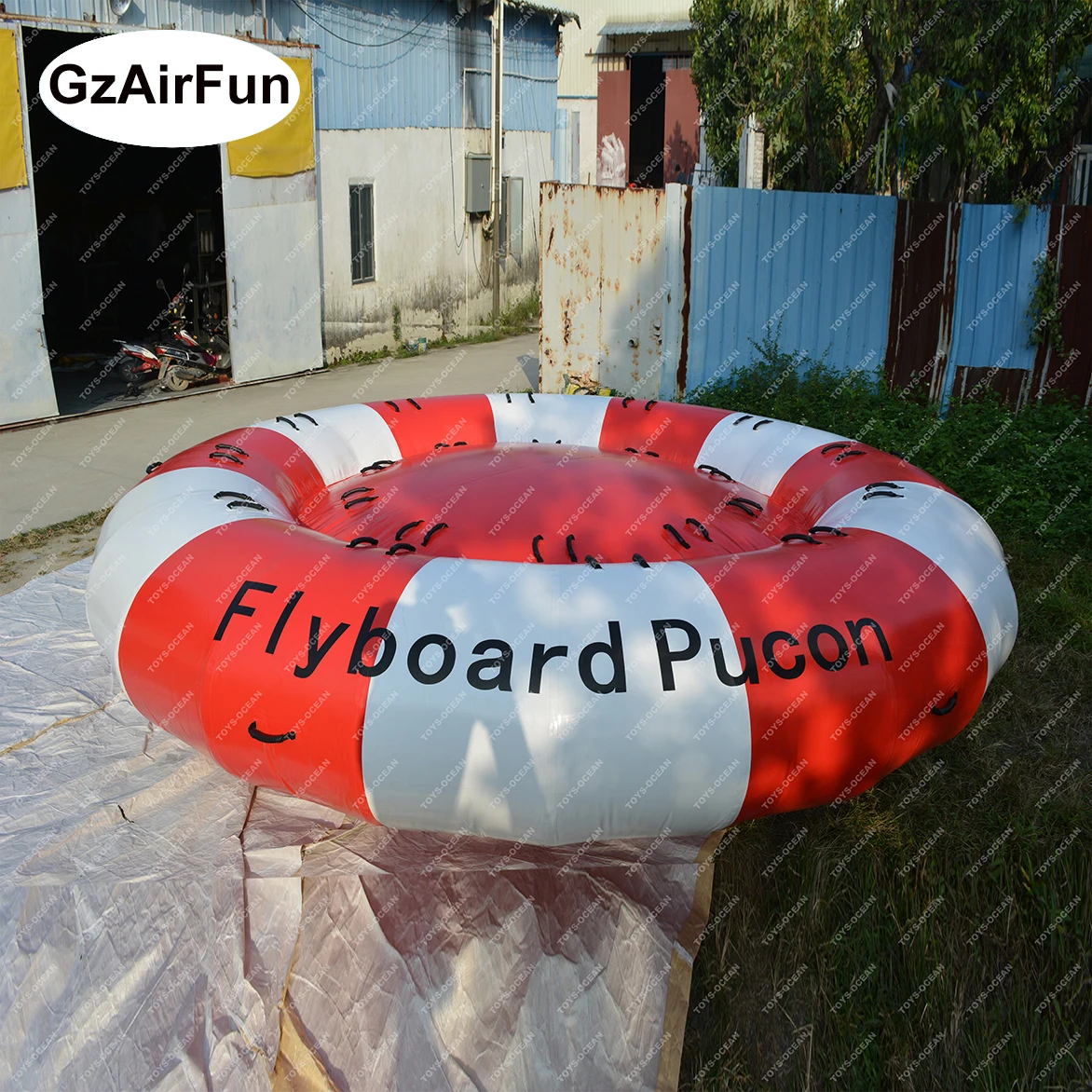 Inflatable Disco Boat Inflatable Water Spinner Gyro Flying Disco Ball