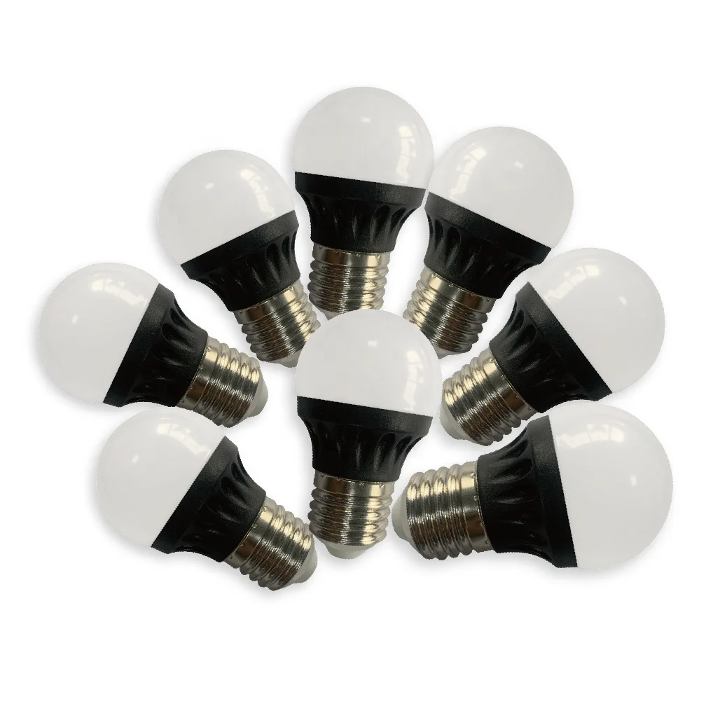 LED bulb lights 3W black globe bulb with ic driver 220-240vac E27/B22