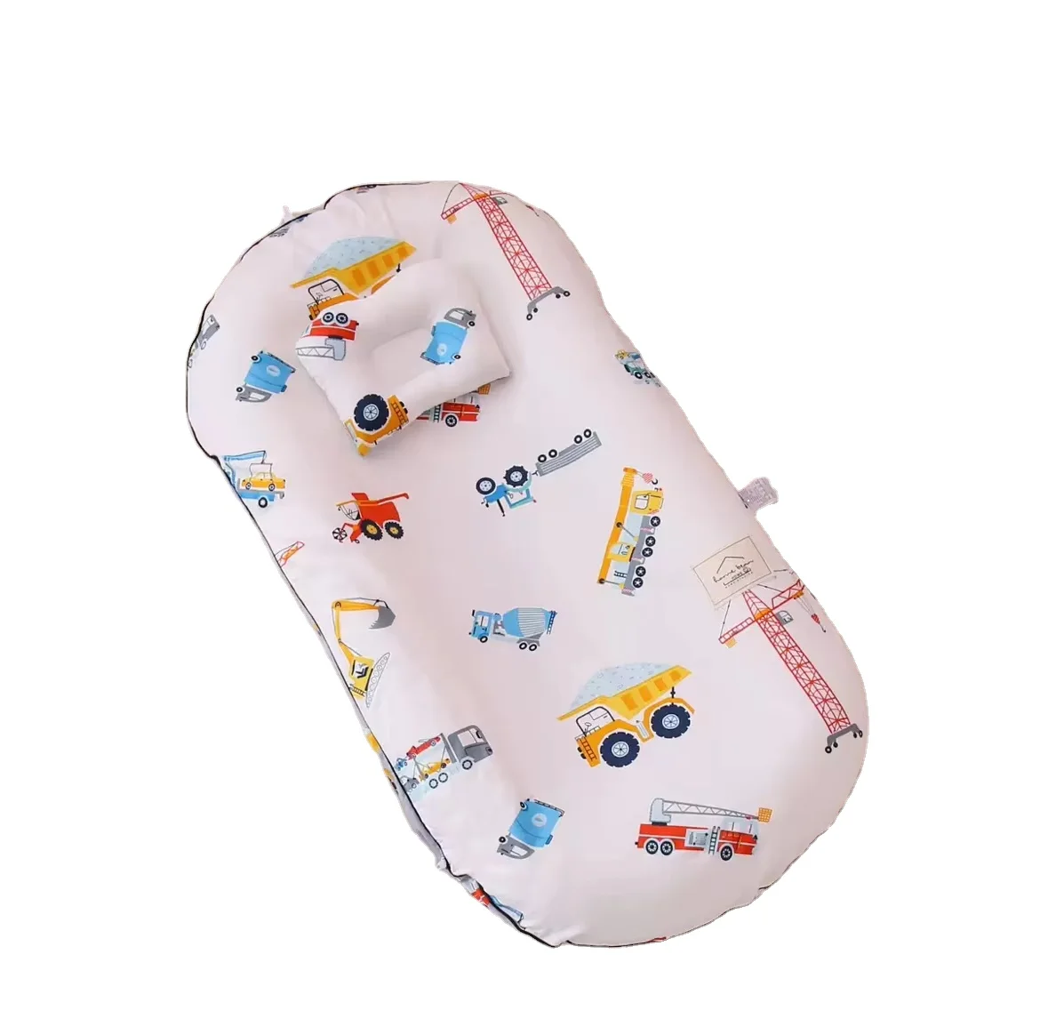 Newborn Essentials Baby Lounger Nest Bed Cover Infant Floor Seat Organic Cotton Fiberfill Baby Snuggle Nest Cover