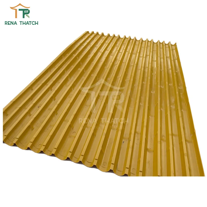 Weather resistant Fireproof artificial bamboo fence panels plastic bamboo screening synthetic bamboo lattice