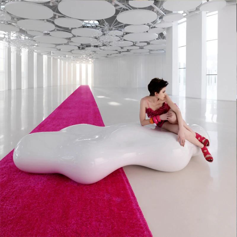 Fiberglass chair modern airport waiting area luxury chairs outdoor furniture special bench