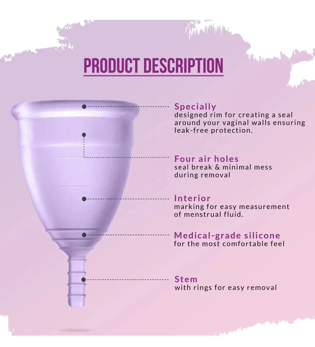 Экологичный органический стерилизатор менструальная чаша моющиеся 100% Медицинские силиконовые менструальные