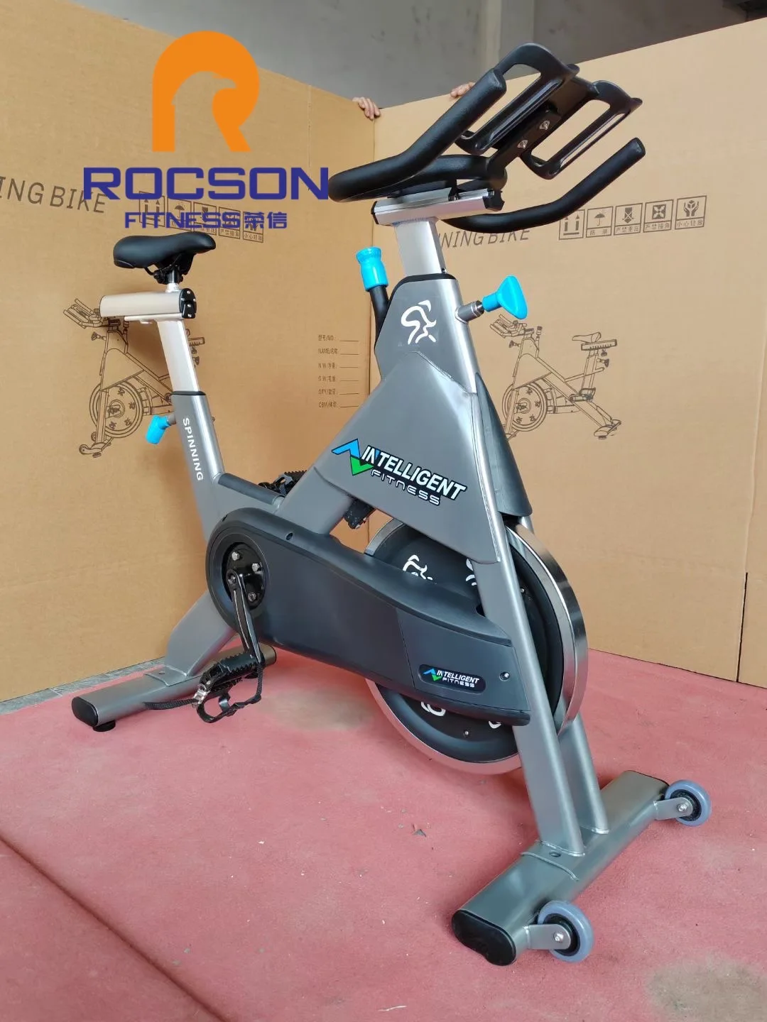 RC980 Rocson ROC brand Intelligent rep fitness Cardio Equipment Chain Drive System Spin Bike Exercise Bike