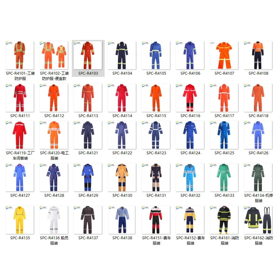Best price High vis Workers Uniform Cotton fabric red Working Suit Overall Workwear Safety Uniform Coveralls