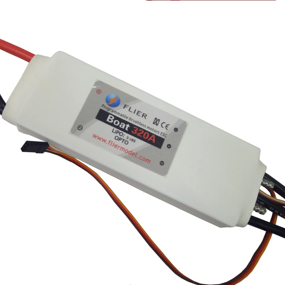 FLIER 320A 3-16S high voltage ESC brushless speed controller with USB program cable for boats