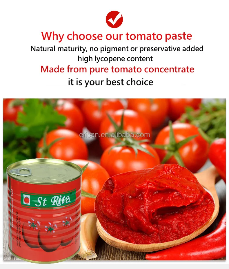 Double Concentrate Canned High Fresh Quality Tin Tomato Paste supplier brix 28-30%
