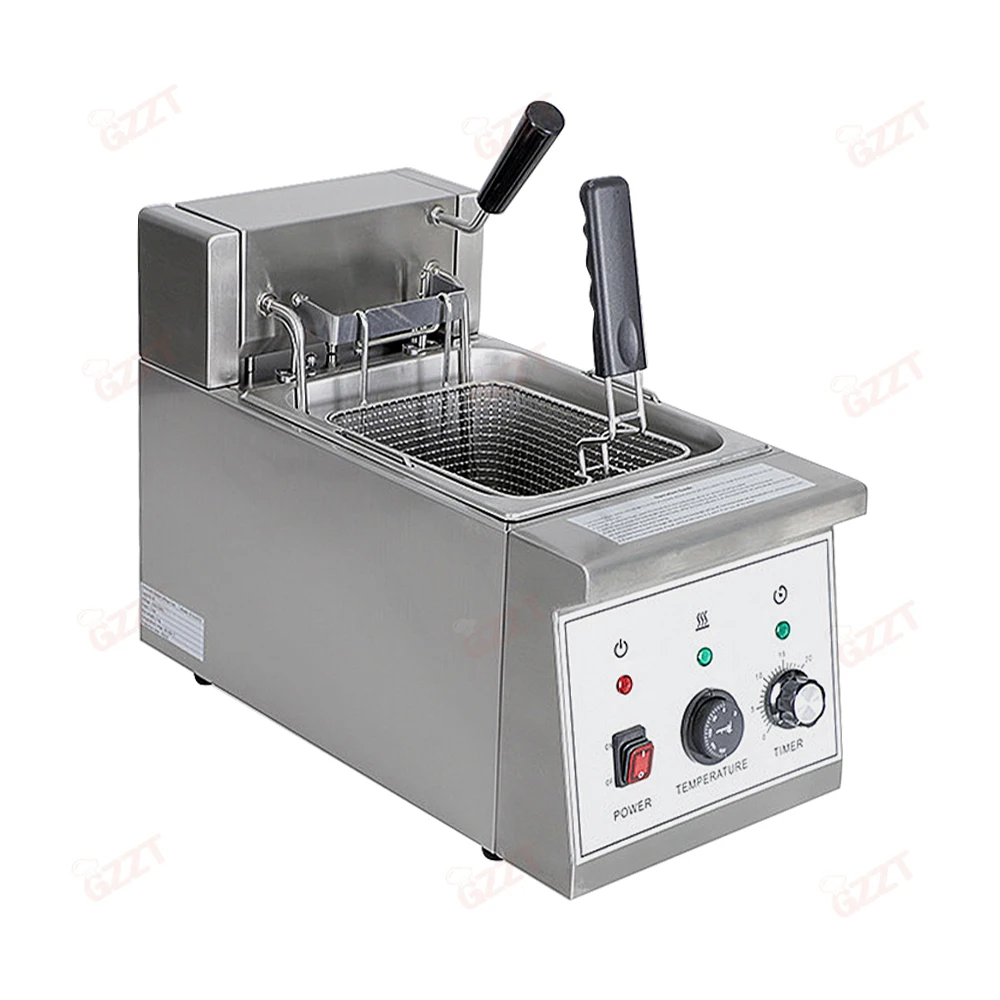 Automatic Basket Lift Frier Machine Fritteuse Belgian Fries Commercial Deep Fryer With Single Tank for Restaurant Friggitrice