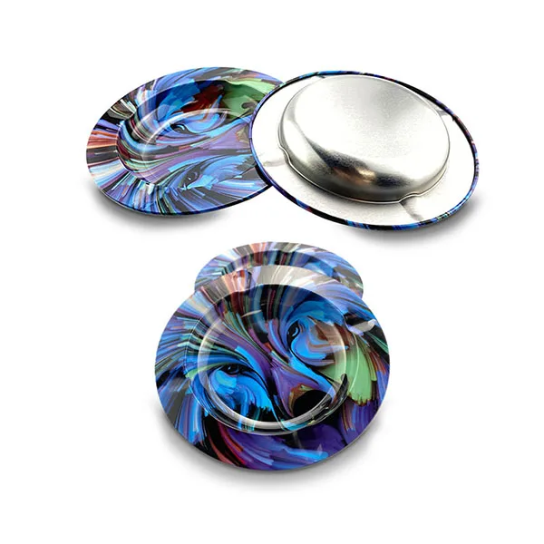 wholesale new cheap outdoor custom logo round smoking dry patio smoke ashtray customized mini tin metal ashtray