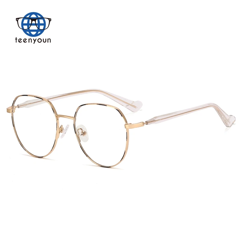 Teenyoun 2023 New Cat Eye Round Optical Glasses Frames Eyeglasses Anti Blue Light For Women Men Eyewear Wholesale