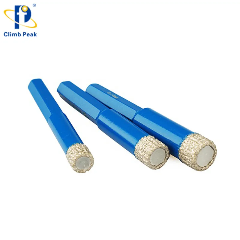 Hex Shank Vacuum Brazed Drill Bit Diamond Drills Dry Core Bits Marble Tile Glass Stone Drill Bit DIY Tools Anger Grinder