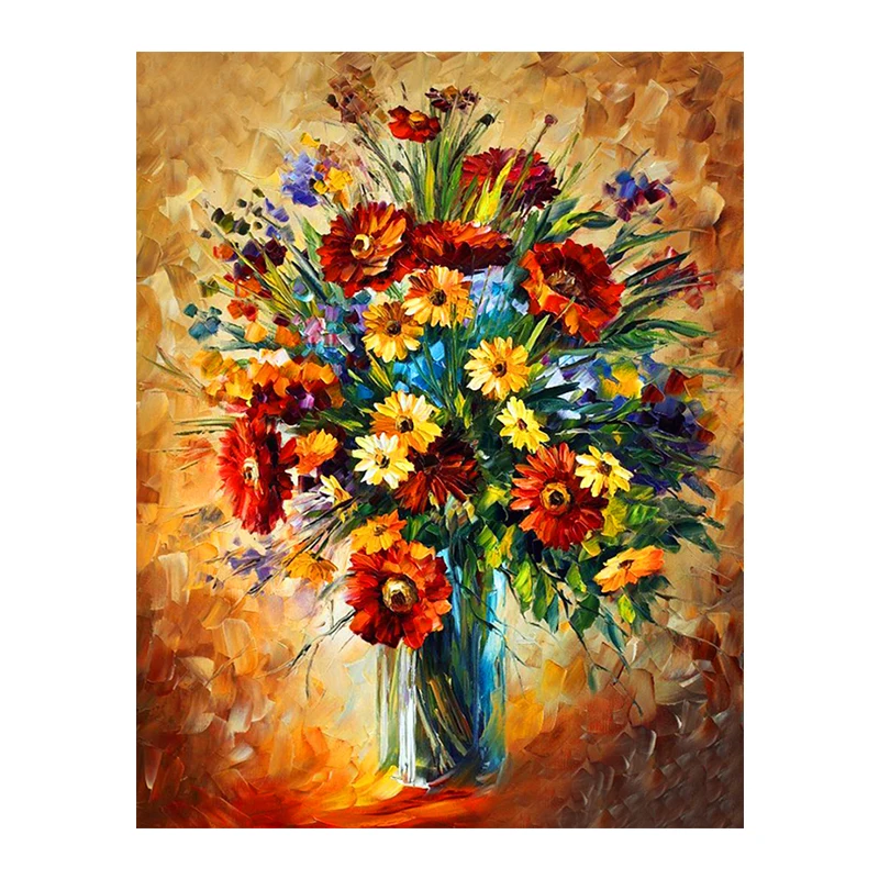 Factory direct sale high quality flower diy decoration diamond painting set