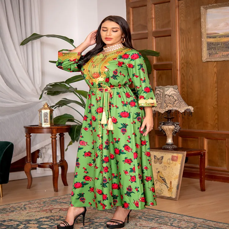 
Plus Size Turkish With Pockets Pray Abaya 2 Pieces Women Prayer Hijab Dress 