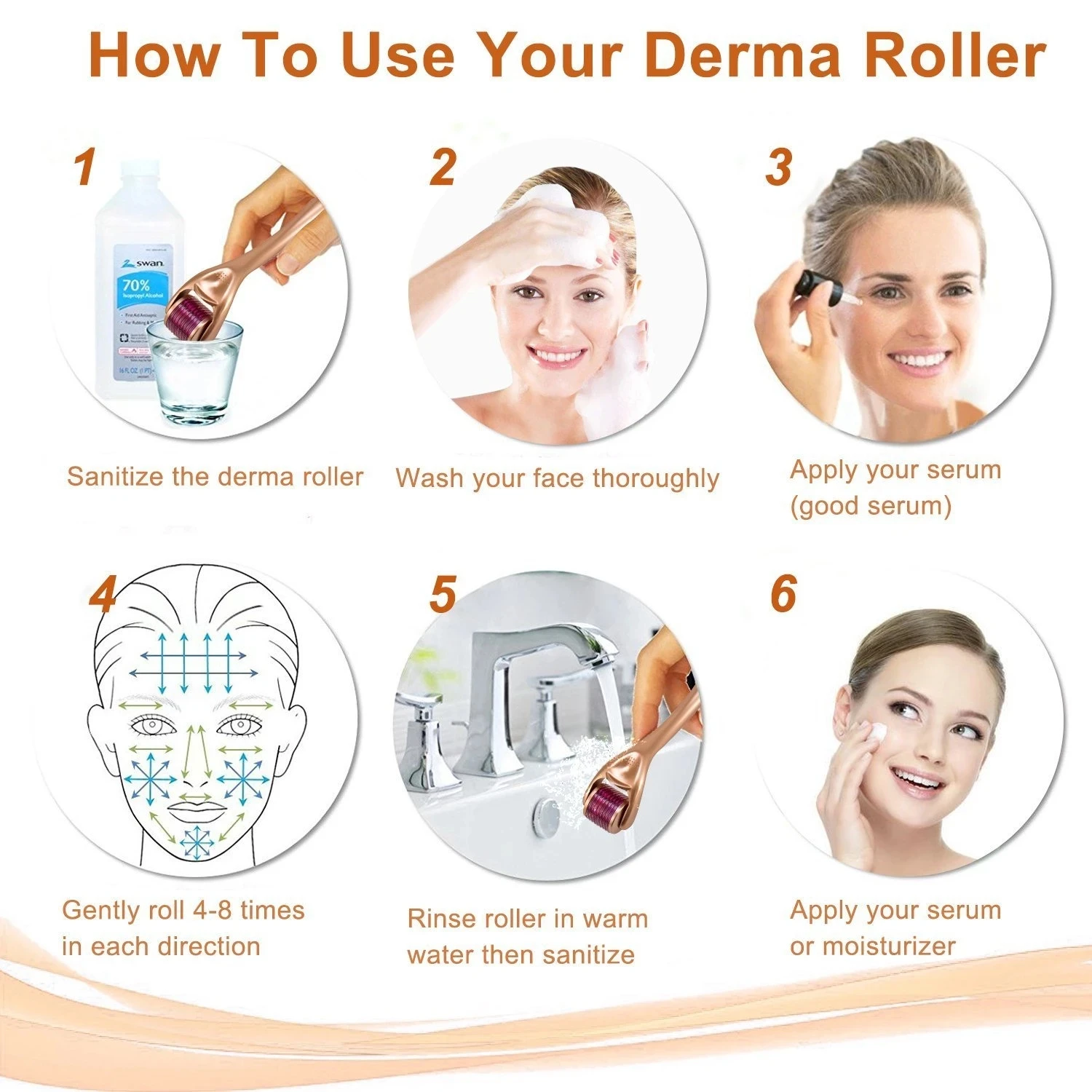 professional titanium micro needle derma roller, acne scars freckle skin cooling ice roller meso needle roller