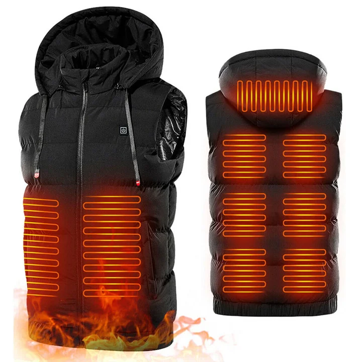 Wholesale Winter Sleeveless Zipper Jackets Usb Heated Vest dropshipping Electrical Heated Sleeveless Jacket Smart Heated Vest