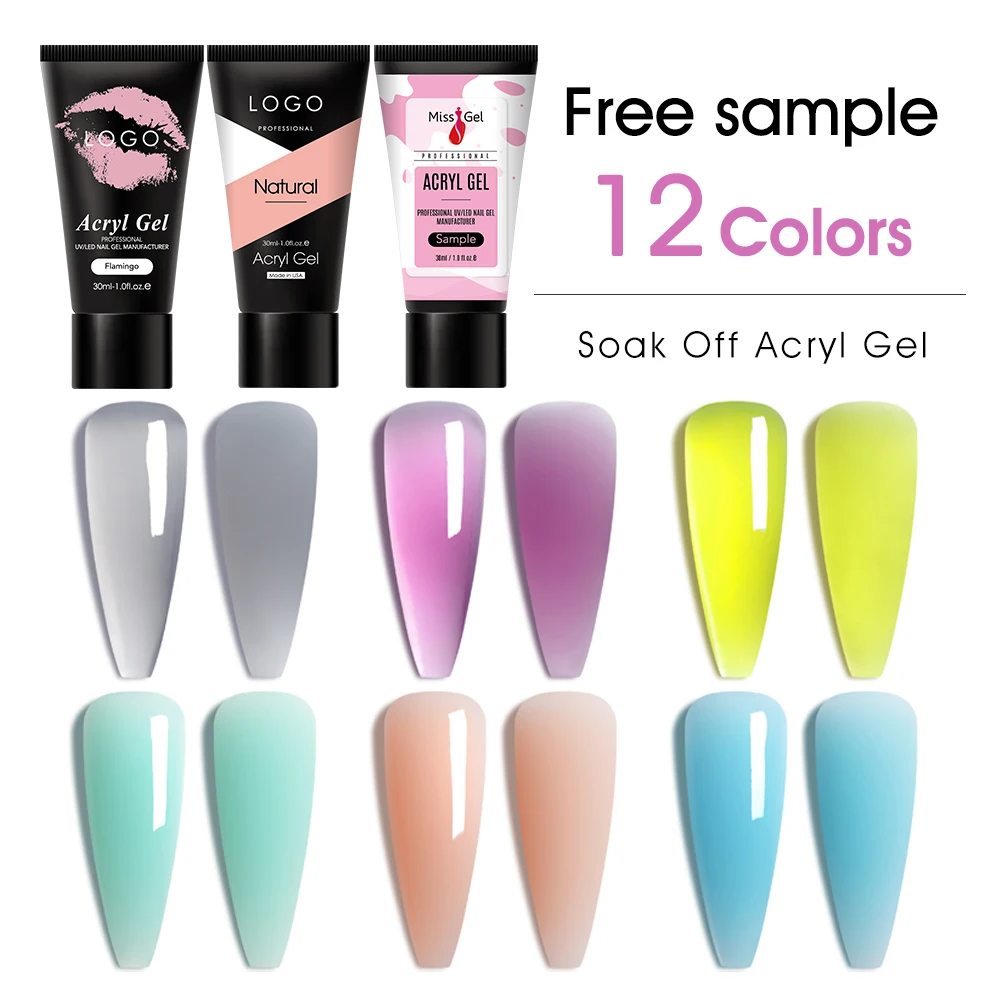 30g Translucent Colors Poligel Acrygel Wholesale Polli UV Nail Extension Polis Acrylic Poly Gel