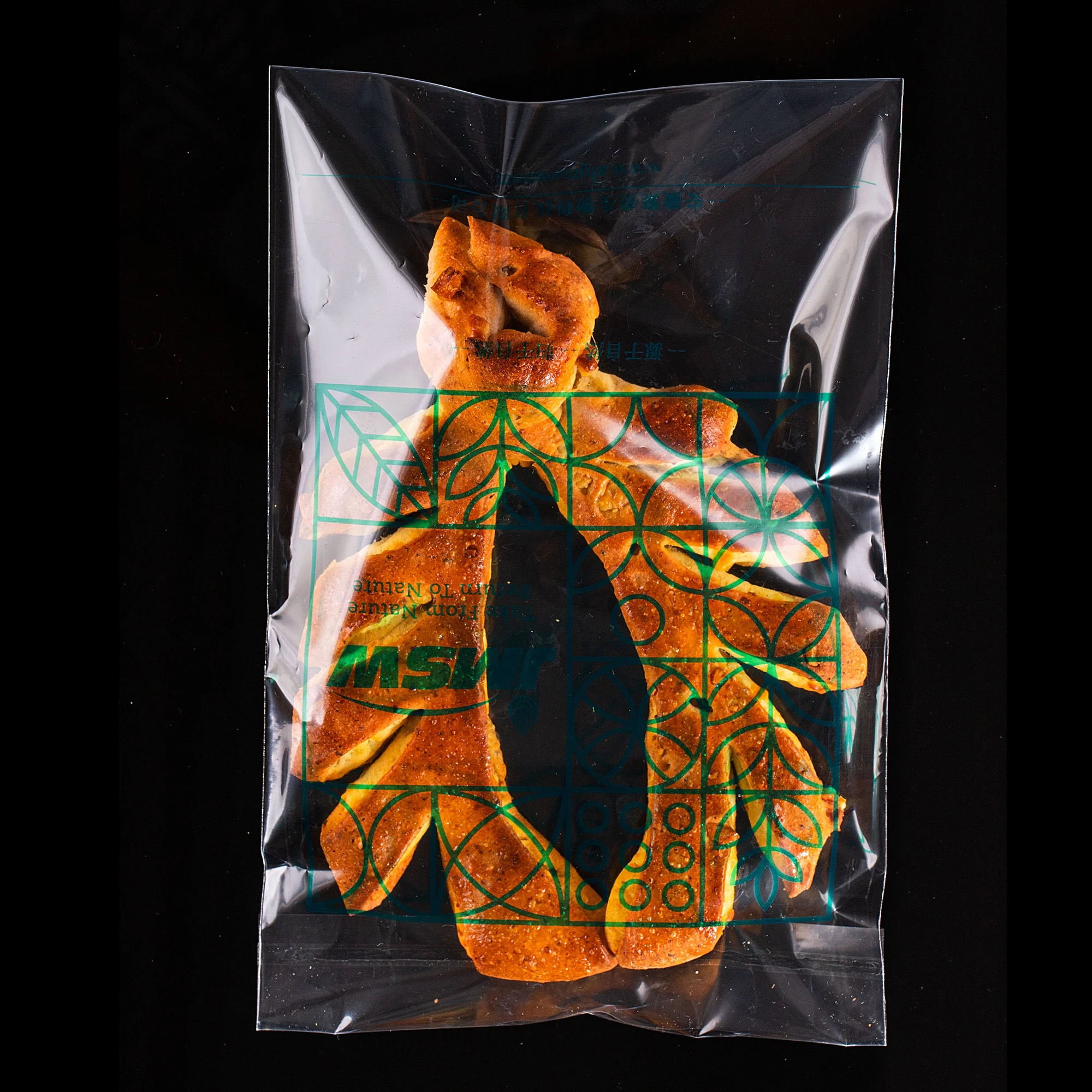 Custom Color Printing Flexible Clear Laminating Transparent PLA Packaging Film For Bread Ice Cream