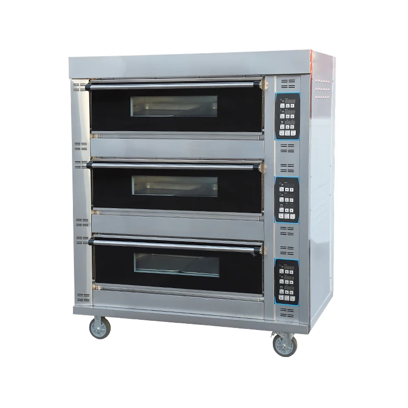 3 Deck 6 Trays deck oven bakery bread and cake Commercial oven with digital temperature display manufacturer