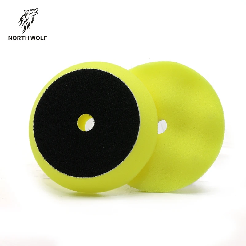 Private label Auto care car polish foam pad 6 step waffle pattern nano polish  3 inch car polishing pad kit