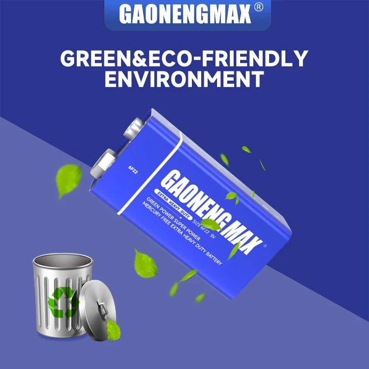 High power plus medical detector heavy duty 6f22 9v carbon zinc battery Primary Batteries