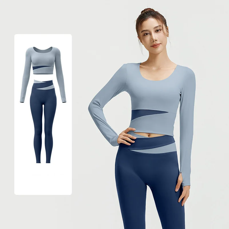 2025 Newest Fall Candy Color Yoga Clothes Two Pieces Custom Gym Yoga Clothes Set For Women