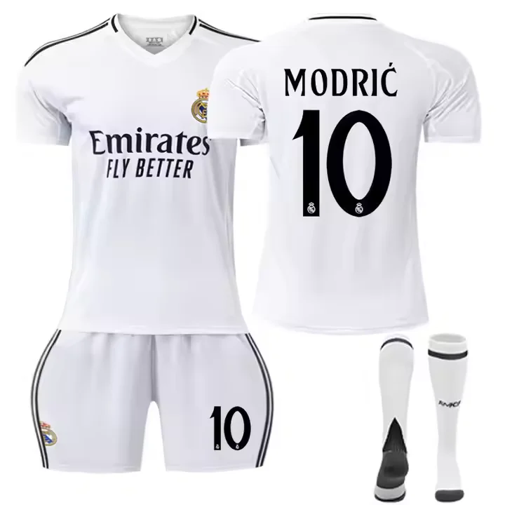 Soccer Jersey Madrids Football Shirt Mbappe Jr Bellingham Modric Camiseta Men kids Football Uniform /polyester /comfortable