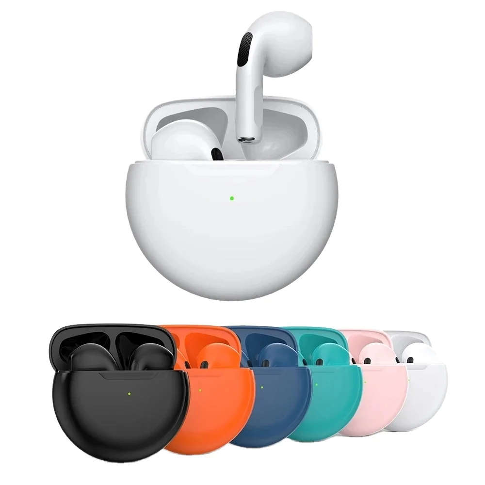 Special Design And New Colorful Wireless Blue Tooth Earphone Pro 6 In Ear Super Sound Bass Headphones Pro6 free shiping