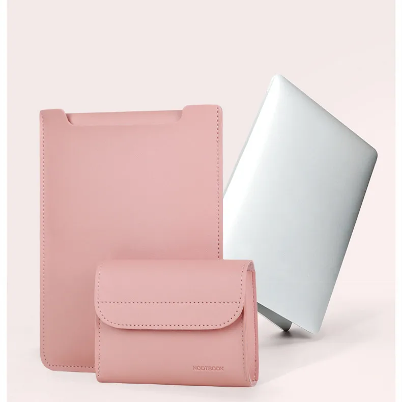Custom 13/14/15/15.6 Inch Business Notebook Laptop Sleeve Shockproof laptop case Portable Pu Leather Tablet Cover Pouch Bag