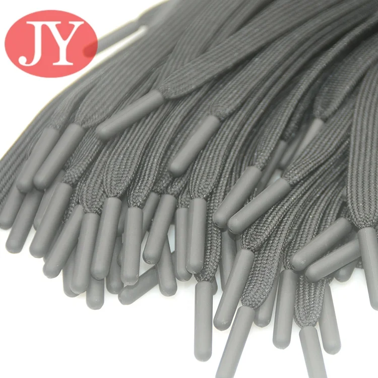 Black color 125cm round shape 5mm rubber stopper drawstrings tube shace tip rubber tips for drawcord