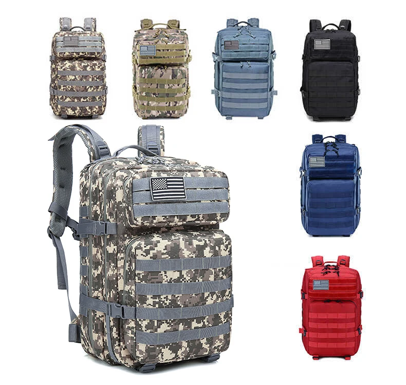 900D Оксфордский водонепроницаемый Камуфляжный штурмовой рюкзак 45 л для выживания тактический охоты
