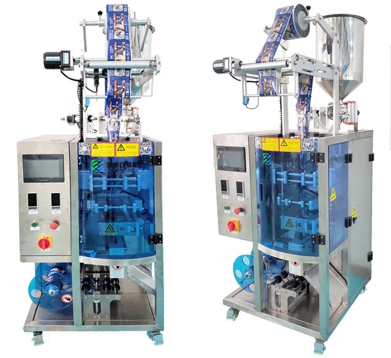 stable round corner fashion sachet customized horizontal vertical mixer hopper liquidpacking machine