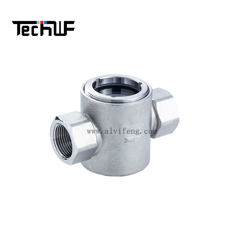 New Arrivals Threaded End Visible Glass Center Impeller Biological Indicator for Steam Water Flow Indicator