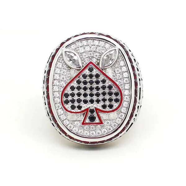 Custom championship rings mens poker jewelry 2015 Black Jacks Championship Ring