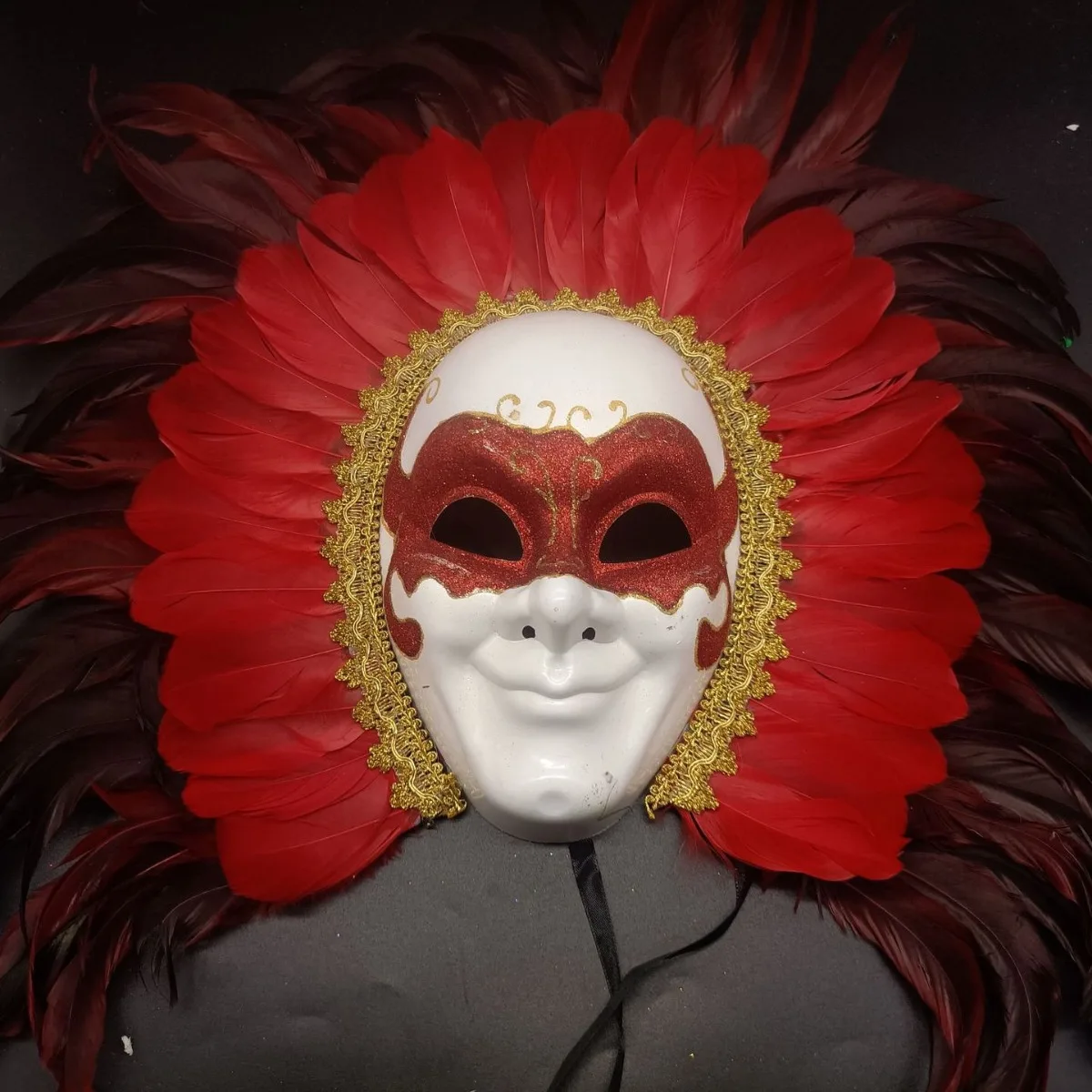 Adult Carnival Party Venice Feather Mask Halloween Stage Performance Venetian Masquerade Mask