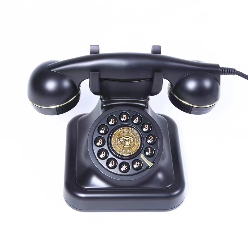 Black Classics Antique Telephone Custom Made Wedding Telephone Handset Telephone Vintage Message Book Meeting Information Record