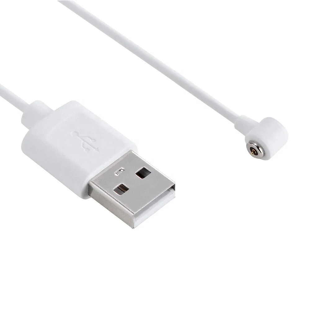 Angled Head Mini Type Circular Shape 4.0mm Diameter Miniature Pogo Pin 2 Pin Connector Wearable Device Magnetic Charging Cable