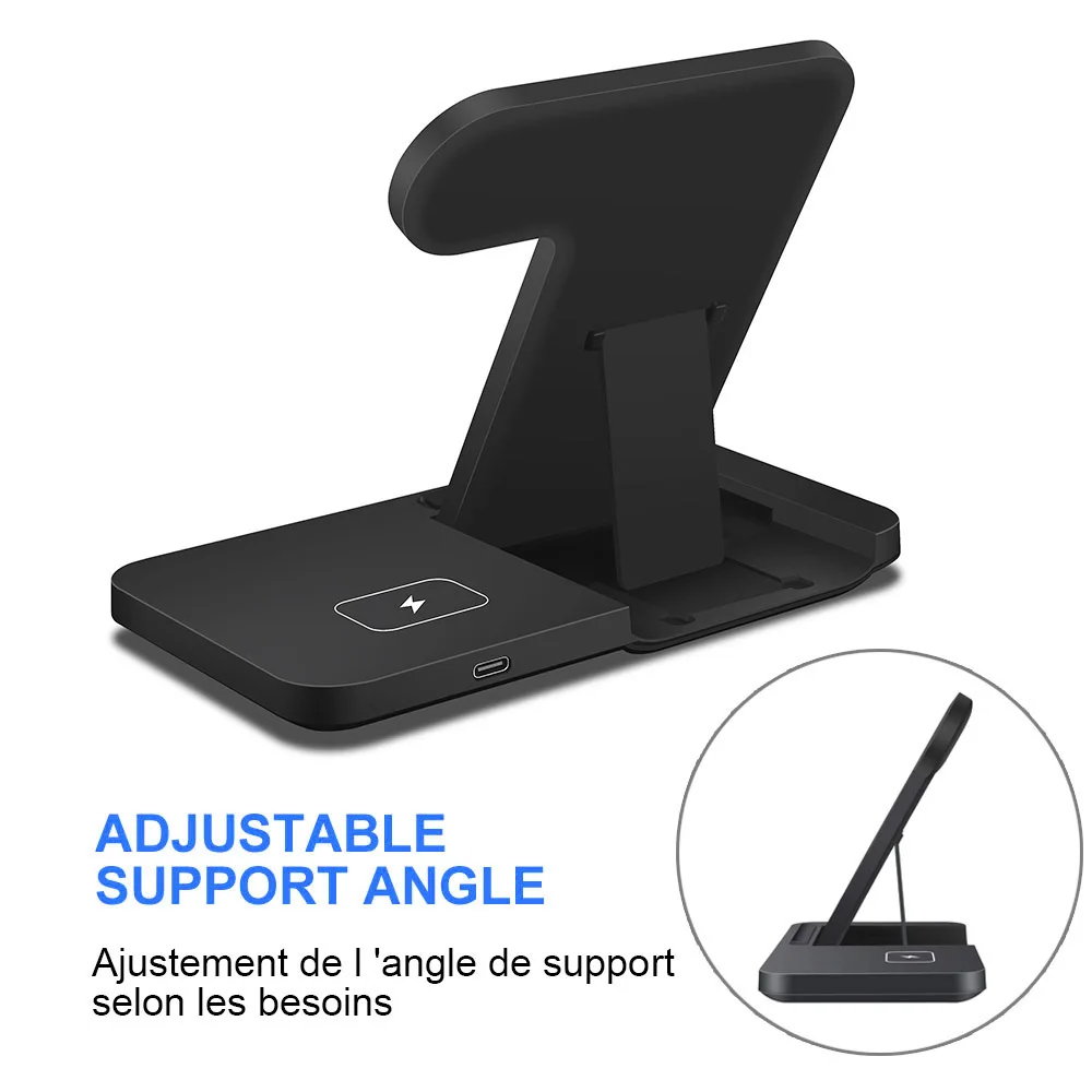 2023 new Product  For iphone 13 14 Pro Max 3 in 1 Wireless Charger Foldable For Samsung Galaxy S22 ultra 15W Fast Charging