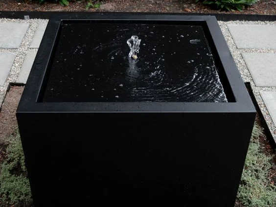 Modern garden Corten Steel metal black outdoor water fountains outdoor
