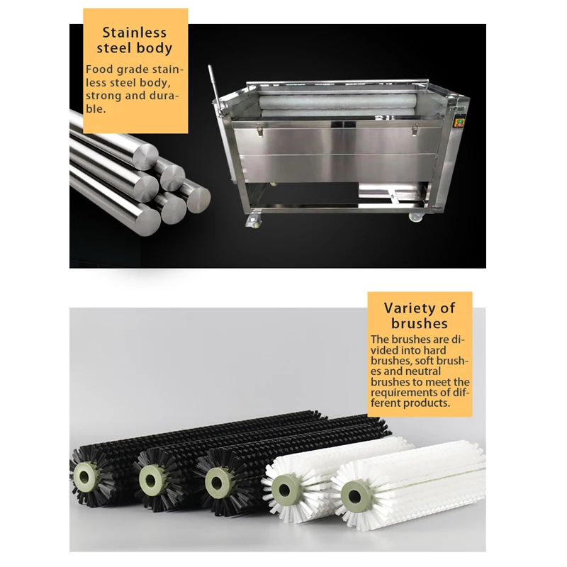 Automatic SUS304 industrial potato chips peeling machine potato peeler