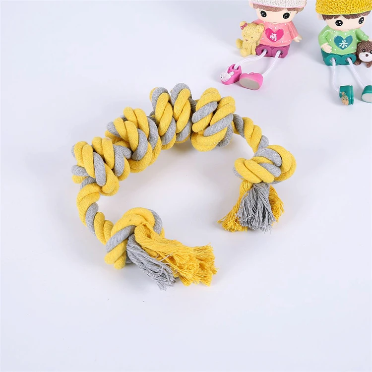 
Factory Direct Sales Of High Quality Pet Toys For Large Dogs With Six Knot Molar Cotton Rope Toys Dog Toys 