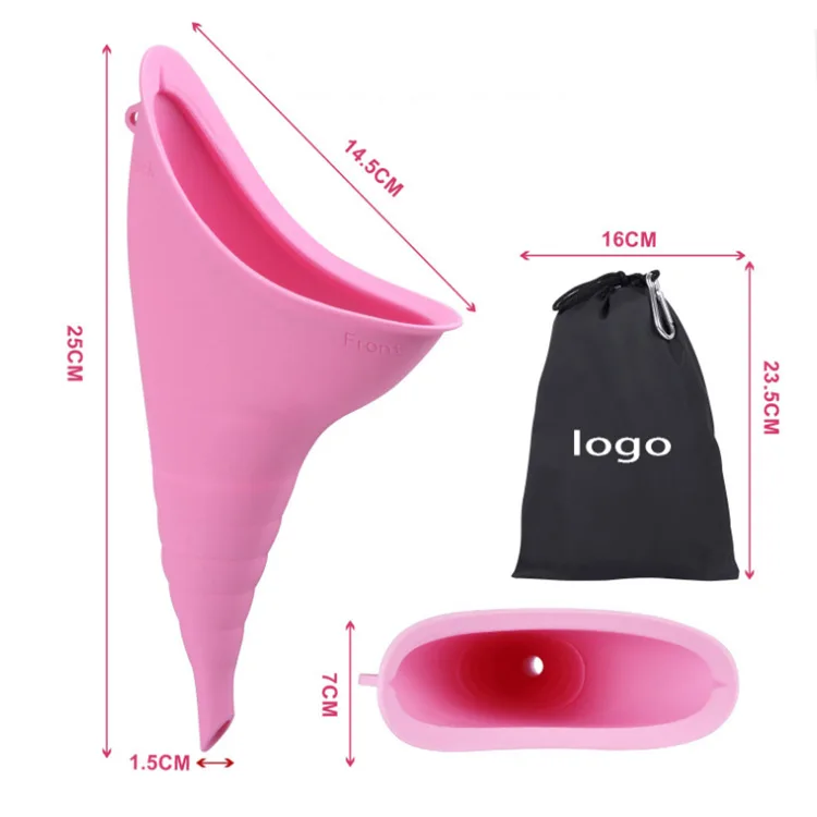 Medical Grade Silicone Stand Up Pee Cups Women Female Urinals Device Female Urination Device With Black Bags