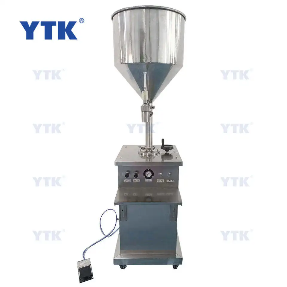 YTK-SG Pneumatic Cream Sauce filler Light needle syringe Honey paste unidirectional needle Vertical gel  Filling Machine