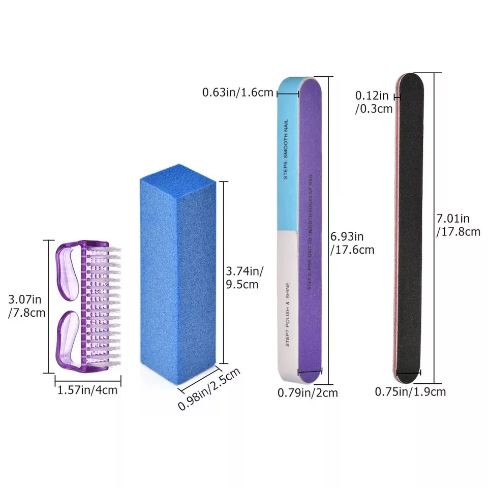 Nail Buffer Block Brush Sanding Polish DIY Nail Beauty Tool Set